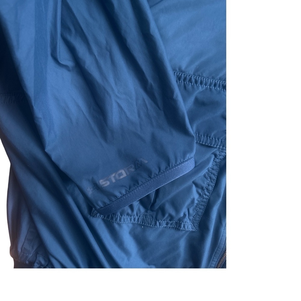 Under Armour Mid Length Rain Jacket Windbreaker  - Blue - Medium - Picture 3 of 4